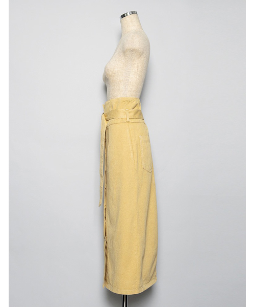 Re:EDIT（リエディ）の「フロントボタンカラーステッチタイトスカート（スカート・レディース・ブラック/ライトベージュ・MEDIUM）」の4枚目の写真