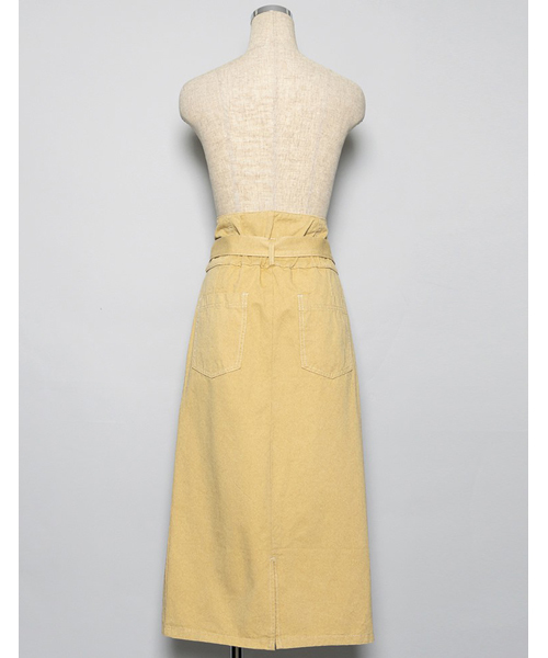 Re:EDIT（リエディ）の「フロントボタンカラーステッチタイトスカート（スカート・レディース・ブラック/ライトベージュ・MEDIUM）」の5枚目の写真