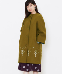 POU DOU DOU | ボトルネック裾刺繍コクーンコート(その他アウター)