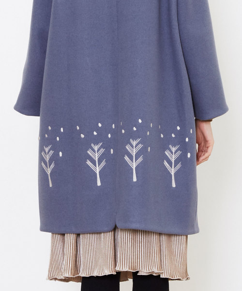 POU DOU DOU（プードゥドゥ）の「ボトルネック裾刺繍コクーンコート（その他アウター・レディース・ブラック/イエロー/グレー・3）」の12枚目の写真