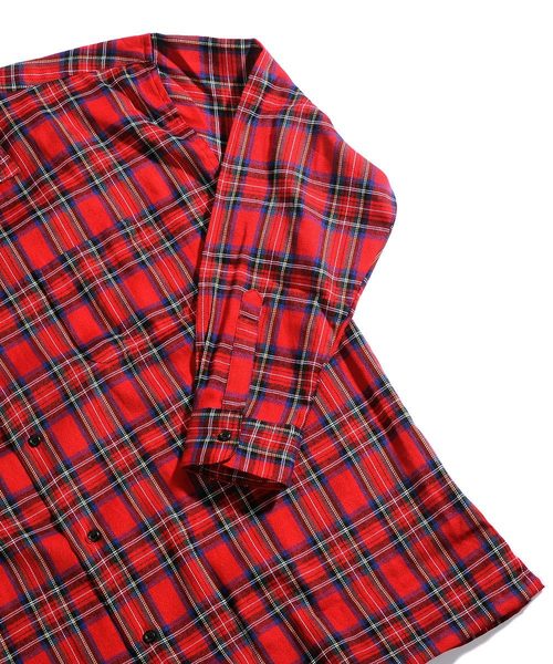 【neos -sellect design-】リラックス オープンカラー チェックシャツ 【neos -sellect design-】リラックス オープンカラー チェックシャツ
