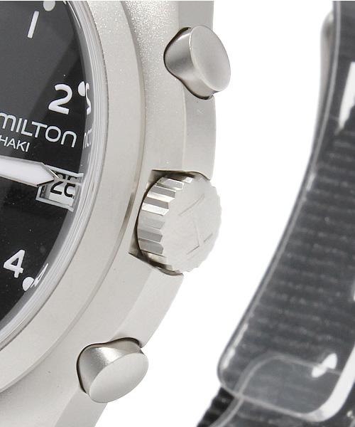 HAMILTON（ハミルトン）の「KHAKI PILOT PIONEER CHRONO　H76552433　■（アナログ腕時計・メンズ・ブラック×シルバー・FREE）」の4枚目の写真