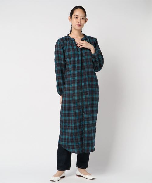 WEGO（ウィゴー）の「WEGO/チェックシャツワンピース（ワンピース・レディース・ブラウン系その他2/ブルー系その他2・FREE）」の10枚目の写真