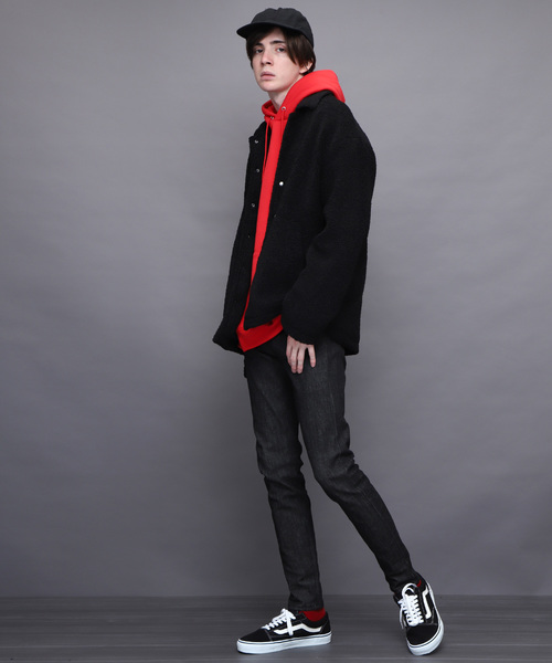 EMMA CLOTHES（エマクローズ）の「オーバーサイズボアコーチジャケット（その他アウター・メンズ・ブラック/ベージュ/オリーブ/ブルー・M/L）」の5枚目の写真