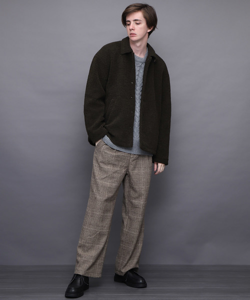 EMMA CLOTHES（エマクローズ）の「オーバーサイズボアコーチジャケット（その他アウター・メンズ・ブラック/ベージュ/オリーブ/ブルー・M/L）」の7枚目の写真