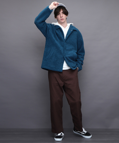 EMMA CLOTHES（エマクローズ）の「オーバーサイズボアコーチジャケット（その他アウター・メンズ・ブラック/ベージュ/オリーブ/ブルー・M/L）」の8枚目の写真