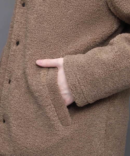 EMMA CLOTHES（エマクローズ）の「オーバーサイズボアコーチジャケット（その他アウター・メンズ・ブラック/ベージュ/オリーブ/ブルー・M/L）」の15枚目の写真