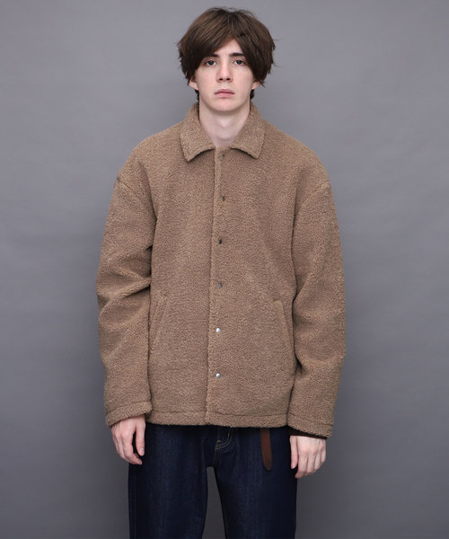 EMMA CLOTHES（エマクローズ）の「オーバーサイズボアコーチジャケット（その他アウター・メンズ・ブラック/ベージュ/オリーブ/ブルー・M/L）」の18枚目の写真