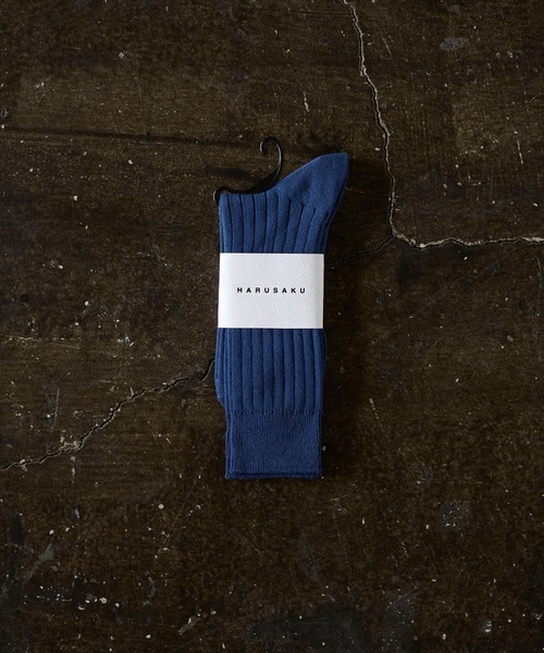 HARUSAKU（ハルサク）の「HARUSAKU  Mens  PLAIN RIB SOCKS:ハルサク メンズ プレーン リブソックス（ソックス/靴下・メンズ・ブラック/ライトグレー/チャコールグレー/ホワイト/オートミール/レッド/マスタード/キャメル/ミント/ナチュラル/ブラウン/ブルー/ダークグレー/グリーン/ダークブルー/パープル/オレンジ/コーラルピンク・M/L/XL/S）」の12枚目の写真