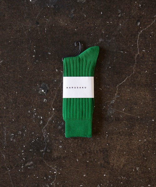 HARUSAKU(ハルサク)の「HARUSAKU Mens PLAIN RIB SOCKS:ハルサク メンズ プレーン リブソックス(ソックス/靴下・メンズ・ブラック/ライトグレー/チャコールグレー/ホワイト/オートミール/レッド/マスタード/キャメル/ミント/ナチュラル/ブラウン/ブルー/ダークグレー/グリーン・M/L/XL/S)」の9枚目の写真