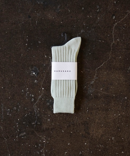 HARUSAKU(ハルサク)の「HARUSAKU Mens PLAIN RIB SOCKS:ハルサク メンズ プレーン リブソックス(ソックス/靴下・メンズ・ブラック/ライトグレー/チャコールグレー/ホワイト/オートミール/レッド/マスタード/キャメル/ミント/ナチュラル/ブラウン/ブルー/ダークグレー/グリーン・M/L/XL/S)」の10枚目の写真