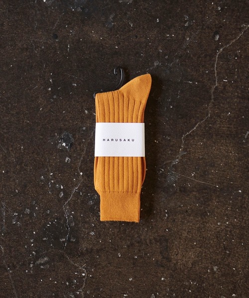 HARUSAKU(ハルサク)の「HARUSAKU Mens PLAIN RIB SOCKS:ハルサク メンズ プレーン リブソックス(ソックス/靴下・メンズ・ブラック/ライトグレー/チャコールグレー/ホワイト/オートミール/レッド/マスタード/キャメル/ミント/ナチュラル/ブラウン/ブルー/ダークグレー/グリーン・M/L/XL/S)」の12枚目の写真
