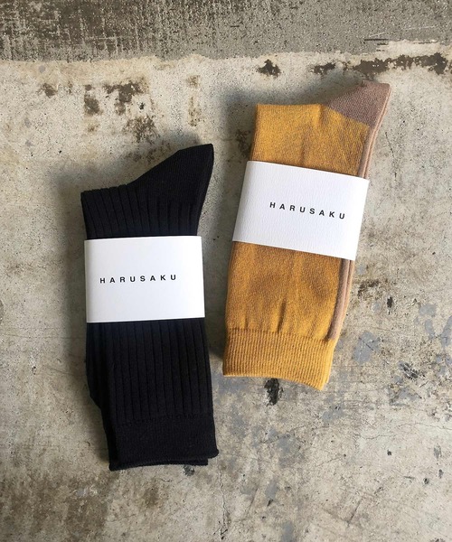 HARUSAKU(ハルサク)の「HARUSAKU Mens PLAIN RIB SOCKS:ハルサク メンズ プレーン リブソックス(ソックス/靴下・メンズ・ブラック/ライトグレー/チャコールグレー/ホワイト/オートミール/レッド/マスタード/キャメル/ミント/ナチュラル/ブラウン/ブルー/ダークグレー/グリーン・M/L/XL/S)」の21枚目の写真
