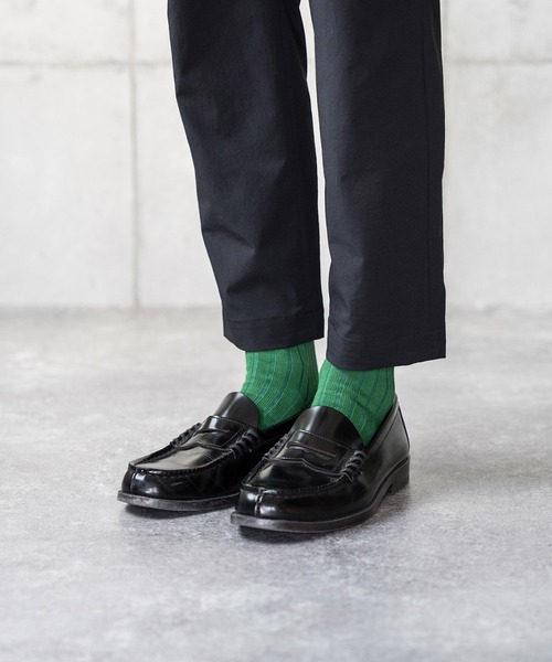 HARUSAKU(ハルサク)の「HARUSAKU Mens PLAIN RIB SOCKS:ハルサク メンズ プレーン リブソックス(ソックス/靴下・メンズ・ブラック/ライトグレー/チャコールグレー/ホワイト/オートミール/レッド/マスタード/キャメル/ミント/ナチュラル/ブラウン/ブルー/ダークグレー/グリーン・M/L/XL/S)」の22枚目の写真