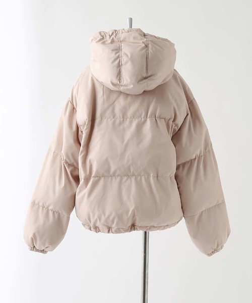 one after another NICE CLAUP（ワンアフターアナザーナイスクラップ）の「エコダウンジャケット（ダウンジャケット/コート・レディース・ブラック/ベージュ/カーキ・FREE）」の10枚目の写真