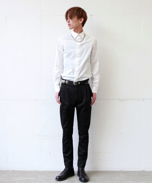 MID by MIDWEST（ミッド バイ ミッドウエスト）の「MID by MIDWEST 比翼レギュラーストレッチシャツ（シャツ/ブラウス・メンズ・ホワイト/ブラック/ネイビー・1/2/3）」の15枚目の写真