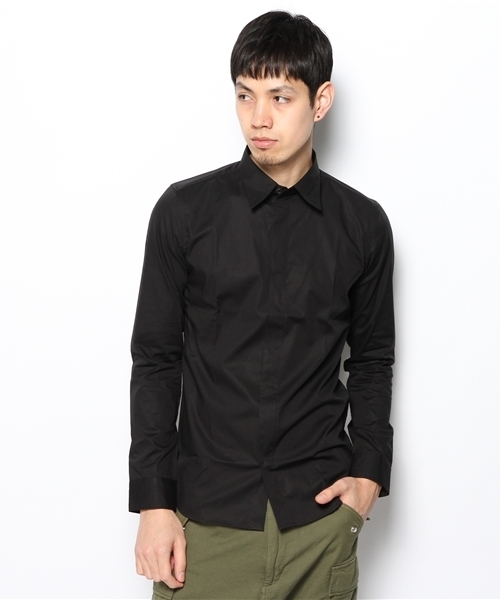 MID by MIDWEST（ミッド バイ ミッドウエスト）の「MID by MIDWEST 比翼レギュラーストレッチシャツ（シャツ/ブラウス・メンズ・ホワイト/ブラック/ネイビー・1/2/3）」の3枚目の写真