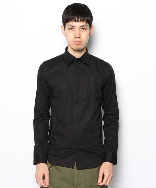 MID by MIDWEST（ミッド バイ ミッドウエスト）の「MID by MIDWEST 比翼レギュラーストレッチシャツ（シャツ/ブラウス・メンズ・ホワイト/ブラック/ネイビー・1/2/3）」の4枚目の写真