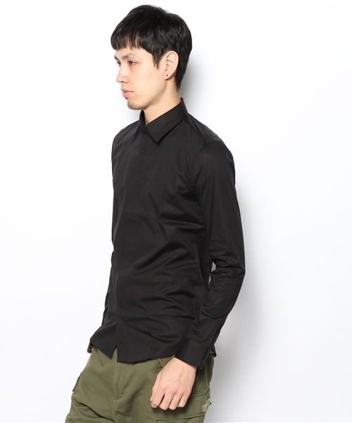 MID by MIDWEST（ミッド バイ ミッドウエスト）の「MID by MIDWEST 比翼レギュラーストレッチシャツ（シャツ/ブラウス・メンズ・ホワイト/ブラック/ネイビー・1/2/3）」の5枚目の写真