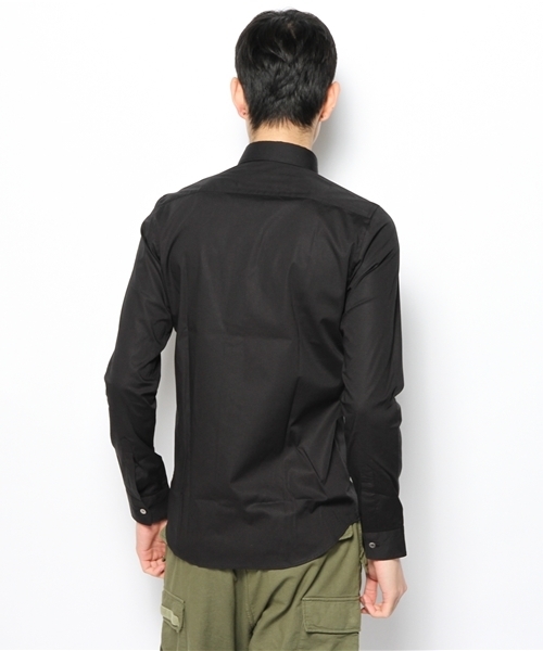 MID by MIDWEST（ミッド バイ ミッドウエスト）の「MID by MIDWEST 比翼レギュラーストレッチシャツ（シャツ/ブラウス・メンズ・ホワイト/ブラック/ネイビー・1/2/3）」の6枚目の写真