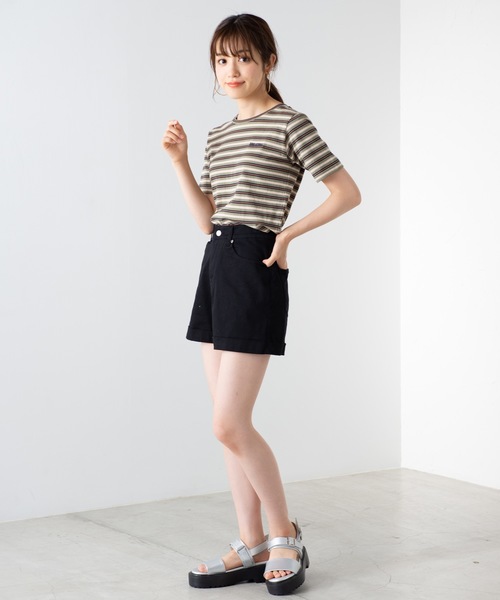 WEGO（ウィゴー）の「WEGO/【XS～Lサイズ】デイリーハイウエストショーツ（デニムパンツ・レディース・インディゴブルー/ライトインディゴブルー/ダークインディゴブルー/ブラック/ホワイト・MEDIUM/SMALL/X-SMALL/LARGE）」の21枚目の写真