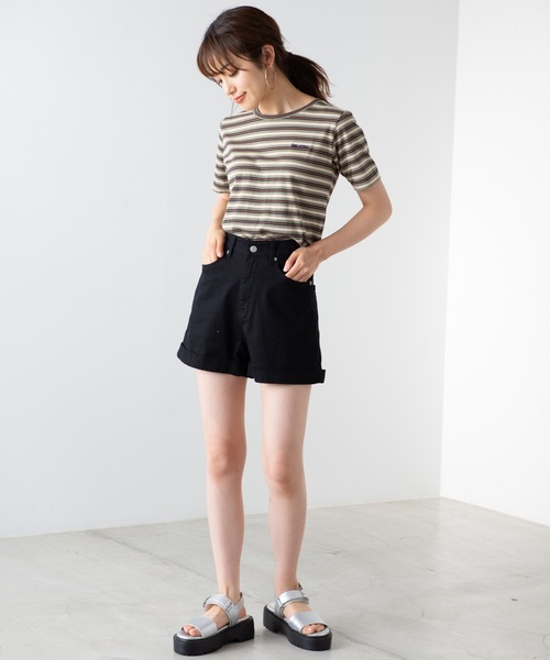 WEGO（ウィゴー）の「WEGO/【XS～Lサイズ】デイリーハイウエストショーツ（デニムパンツ・レディース・インディゴブルー/ライトインディゴブルー/ダークインディゴブルー/ブラック/ホワイト・MEDIUM/SMALL/X-SMALL/LARGE）」の20枚目の写真