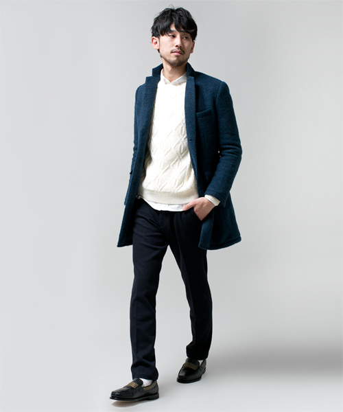 NANO universe（ナノユニバース）の「圧縮ウールジャージーチェスター（その他アウター・メンズ・ブルー/キャメル/オレンジ/ネイビー・MEDIUM/SMALL/X-LARGE/LARGE）」の14枚目の写真