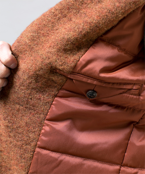 NANO universe（ナノユニバース）の「圧縮ウールジャージーチェスター（その他アウター・メンズ・ブルー/キャメル/オレンジ/ネイビー・MEDIUM/SMALL/X-LARGE/LARGE）」の12枚目の写真