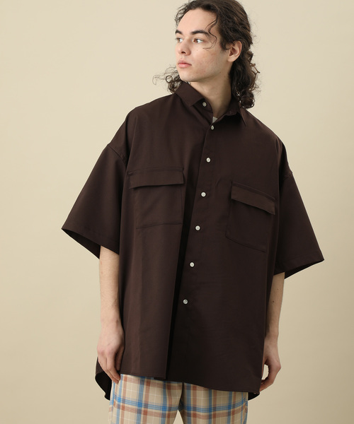 JUNRED（ジュンレッド）の「【Bigシルエット】ネオビッグシャツ（シャツ/ブラウス・メンズ・ダークブラウン/ベージュ/ブラック・M/L）」の2枚目の写真