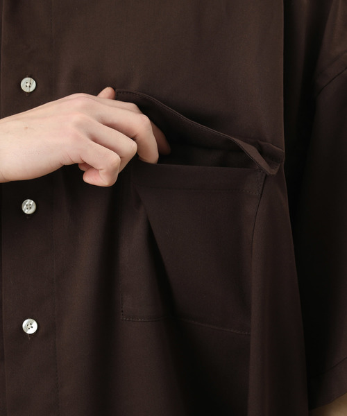 JUNRED（ジュンレッド）の「【Bigシルエット】ネオビッグシャツ（シャツ/ブラウス・メンズ・ダークブラウン/ベージュ/ブラック・M/L）」の8枚目の写真