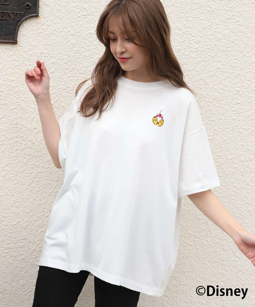 one after another NICE CLAUP(ワンアフターアナザーナイスクラップ)の「ミニーマウス/バックプリントTシャツ(Tシャツ/カットソー・レディース・オフホワイト/ブラック・FREE)」の3枚目の写真