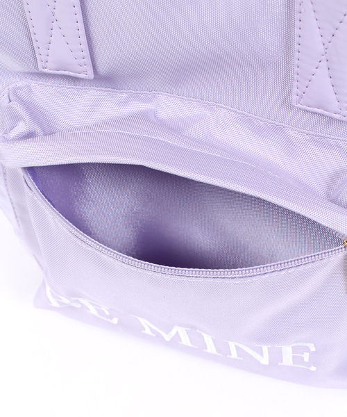 WEGO（ウィゴー）の「WEGO/ナイロンスクエアリュック（バックパック/リュック・レディース・ホワイト/ブラック/パープル・FREE）」の7枚目の写真