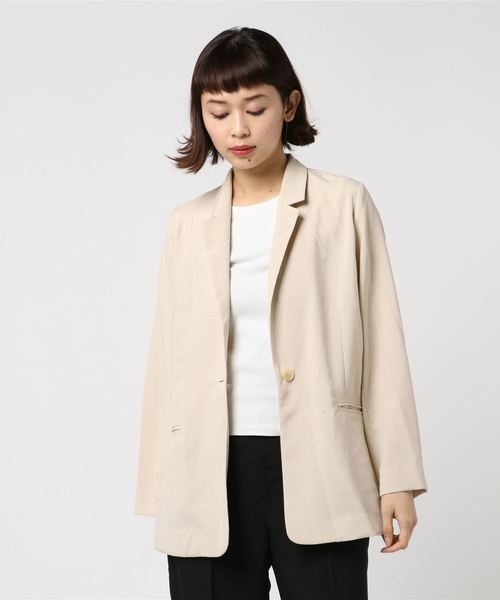 Te chichi（テチチ）の「麻調テーラードジャケット（テーラード 