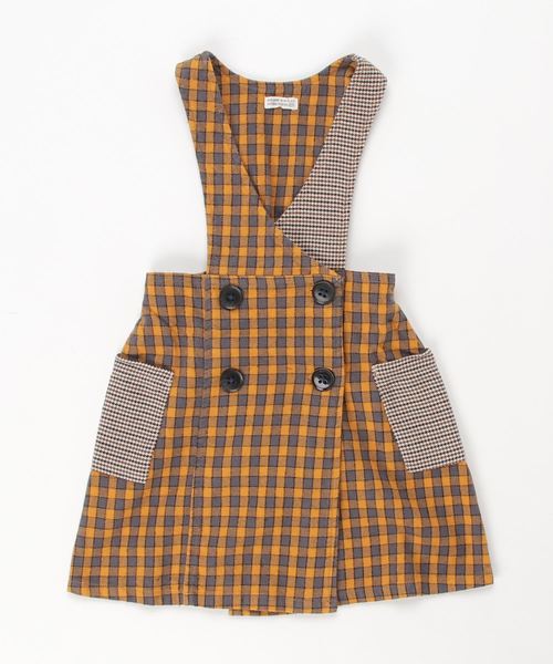 RAGMART(ラグマート)の「ジャンパースカート 格子柄(ジャンパースカート・キッズ・ベージュ/マスタード・110cm/100cm/120cm/130cm)」の5枚目の写真