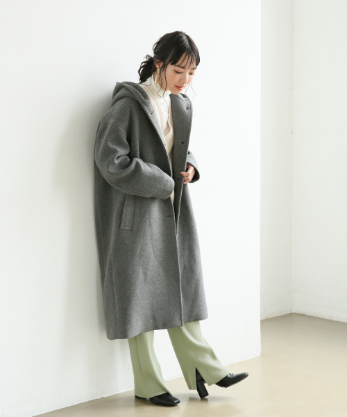 LOWRYS FARM（ローリーズファーム）の「ニットストレートパンツ　851696（その他パンツ・レディース・ブラック/ブラウン/ミント/アイボリー・FREE）」の9枚目の写真