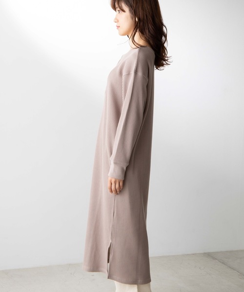 WEGO(ウィゴー)の「WEGO/ヘンリーワッフルワンピース(ワンピース・レディース・パープル/ベージュ・FREE)」の12枚目の写真