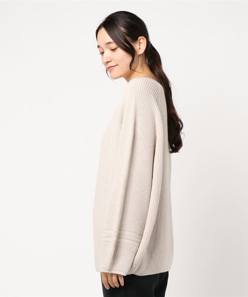 DouDou（ドゥドゥ）の「畦ゆるプルオーバー（ニット/セーター・レディース・ベージュ/ブラウン・FREE）」の3枚目の写真