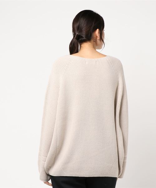 DouDou（ドゥドゥ）の「畦ゆるプルオーバー（ニット/セーター・レディース・ベージュ/ブラウン・FREE）」の4枚目の写真