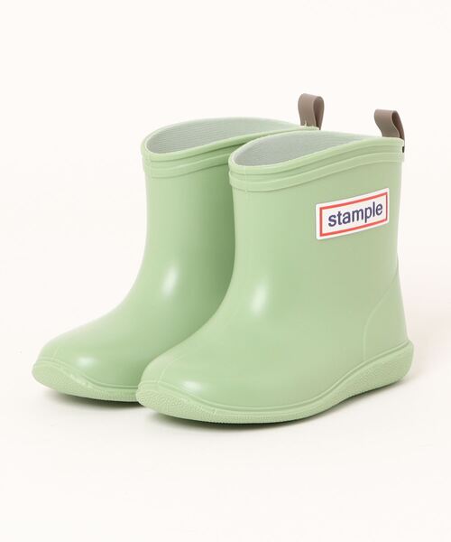 stample(スタンプル)の「日本製 stample キッズ レインブーツ(レインシューズ・キッズ・パープル/ネイビー/レッド/カーキ/ピンク/ターコイズブルー/ライム/マスタード/オレンジ/ブルー/サンドベージュ/スモークピンク/グレイッシュブルー/キャメル/スモーキーグリーン系/ラベンダー・15.0cm/16.0cm/17.0cm/18.0cm/19.0cm/14.0cm/13.0cm/20.0cm)」の5枚目の写真