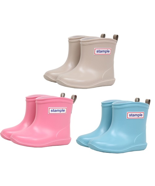 stample(スタンプル)の「日本製 stample キッズ レインブーツ(レインシューズ・キッズ・パープル/ネイビー/レッド/カーキ/ピンク/ターコイズブルー/ライム/マスタード/オレンジ/ブルー/サンドベージュ/スモークピンク/グレイッシュブルー/キャメル/スモーキーグリーン系/ラベンダー・15.0cm/16.0cm/17.0cm/18.0cm/19.0cm/14.0cm/13.0cm/20.0cm)」の17枚目の写真