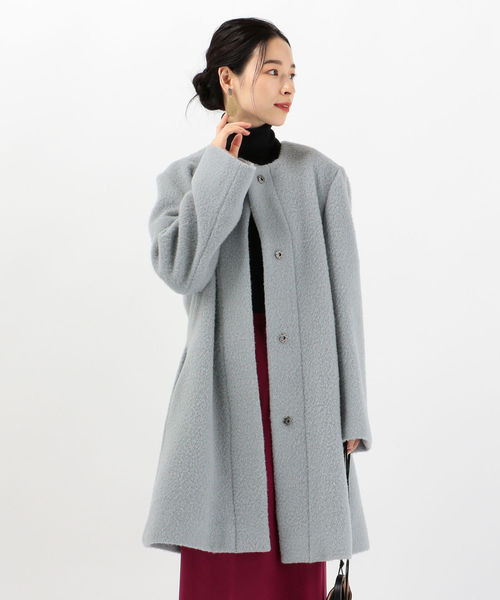 SHIPS ウールコート アルパカ グレー SHIPS ウールコート アルパカ グレー