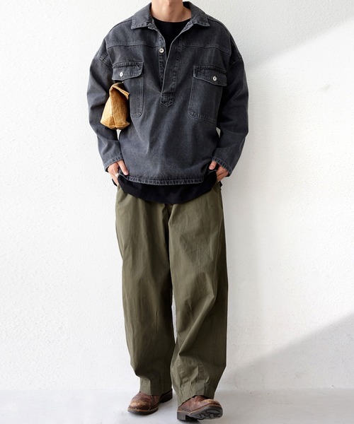 antiqua(アンティカ)の「綿100%バスクロンT(Tシャツ/カットソー・レディース・ブラック/ネイビー/オフホワイト/カーキ/杢グレー/ベージュ系その他/チョコ/アッシュグレー/ライム/イエロー系その他/ベージュ系その他2/アーミー/グレー系その他/ブルー系その他/パープル系その他/オレンジ/ダークグリーン/ピンク系その他・M/L/XL)」の22枚目の写真