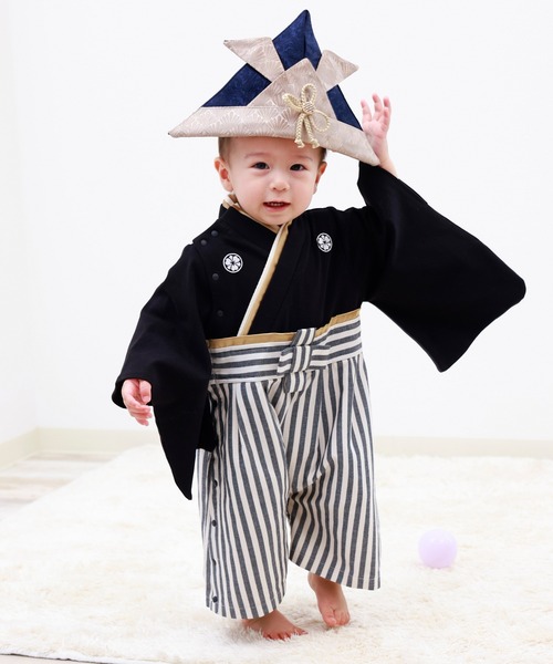 セール】ベビー 紋付袴ロンパース [お誕生日 記念日 お食い初め お