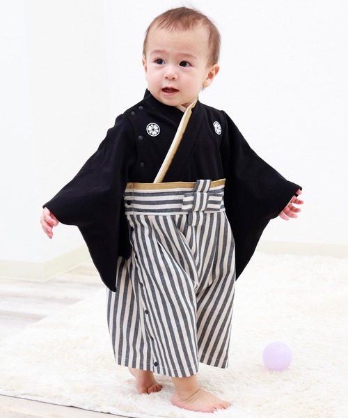 セール】ベビー 紋付袴ロンパース [お誕生日 記念日 お食い初め お