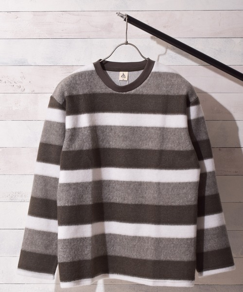 NO WAY（ノーウェイ）の「/ボーダーカットソー/（Tシャツ/カットソー・レディース・ブラック/カーキ・M/L）」の7枚目の写真