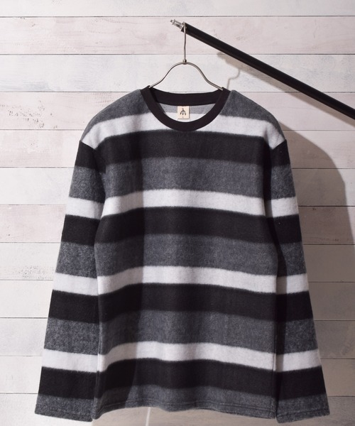 NO WAY（ノーウェイ）の「/ボーダーカットソー/（Tシャツ/カットソー・レディース・ブラック/カーキ・M/L）」の8枚目の写真