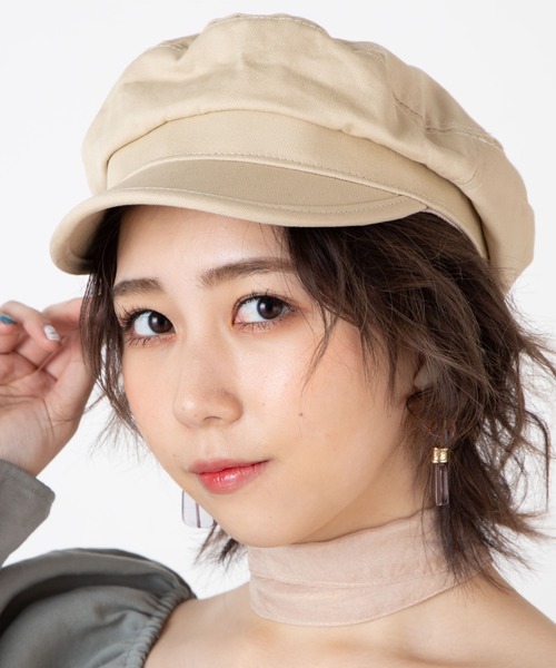 WEGO（ウィゴー）の「WEGO/マリンキャスケット（キャスケット・レディース・ベージュ/ブラック/ブラック系その他・FREE）」の3枚目の写真