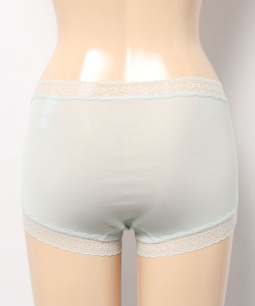 KID BLUE（キッドブルー）の「【綿100%】キッドブルー -コットンメッシュ＆フライス -ショートカルソン -KIOF126 -kidblue（ショーツ・レディース・ミント/アイボリー・L/M）」の3枚目の写真