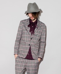 【NO ID.】Check Notched Lapel 2B Jacket / チェック ノッチドラペル 2ボタン ジャケット