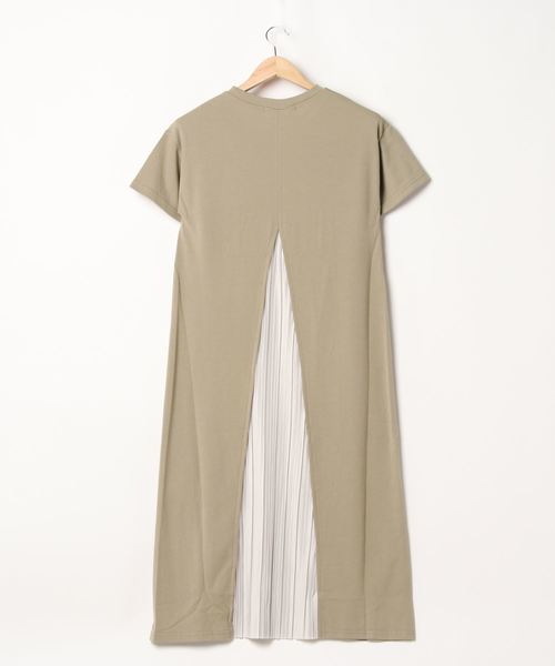 VENCEEXCHANGE（ヴァンスエクスチェンジ）の「バックプリーツ半袖ワンピース（ワンピース・レディース・ブラック/オリーブ/ベージュ・M）」の6枚目の写真
